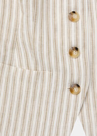 Petite Linen Stripe Waistcoat